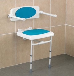 Wall fixed shower chair
