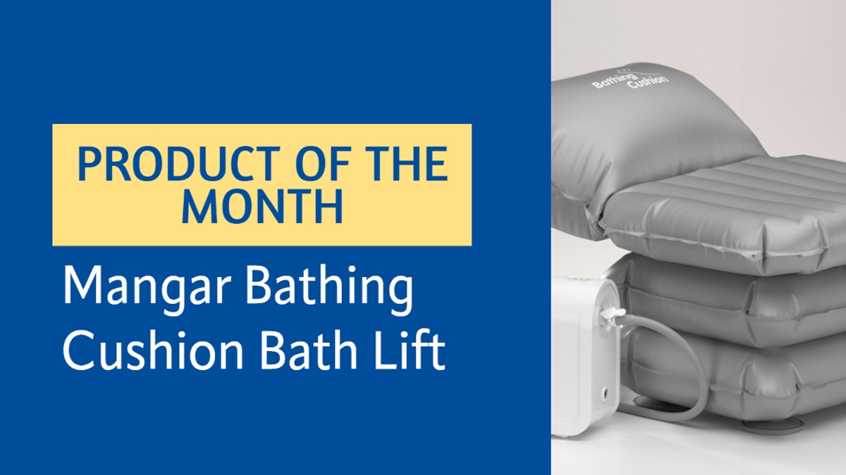Product of the month May 2022 Mangar Bathing Cushion Bath Lift
