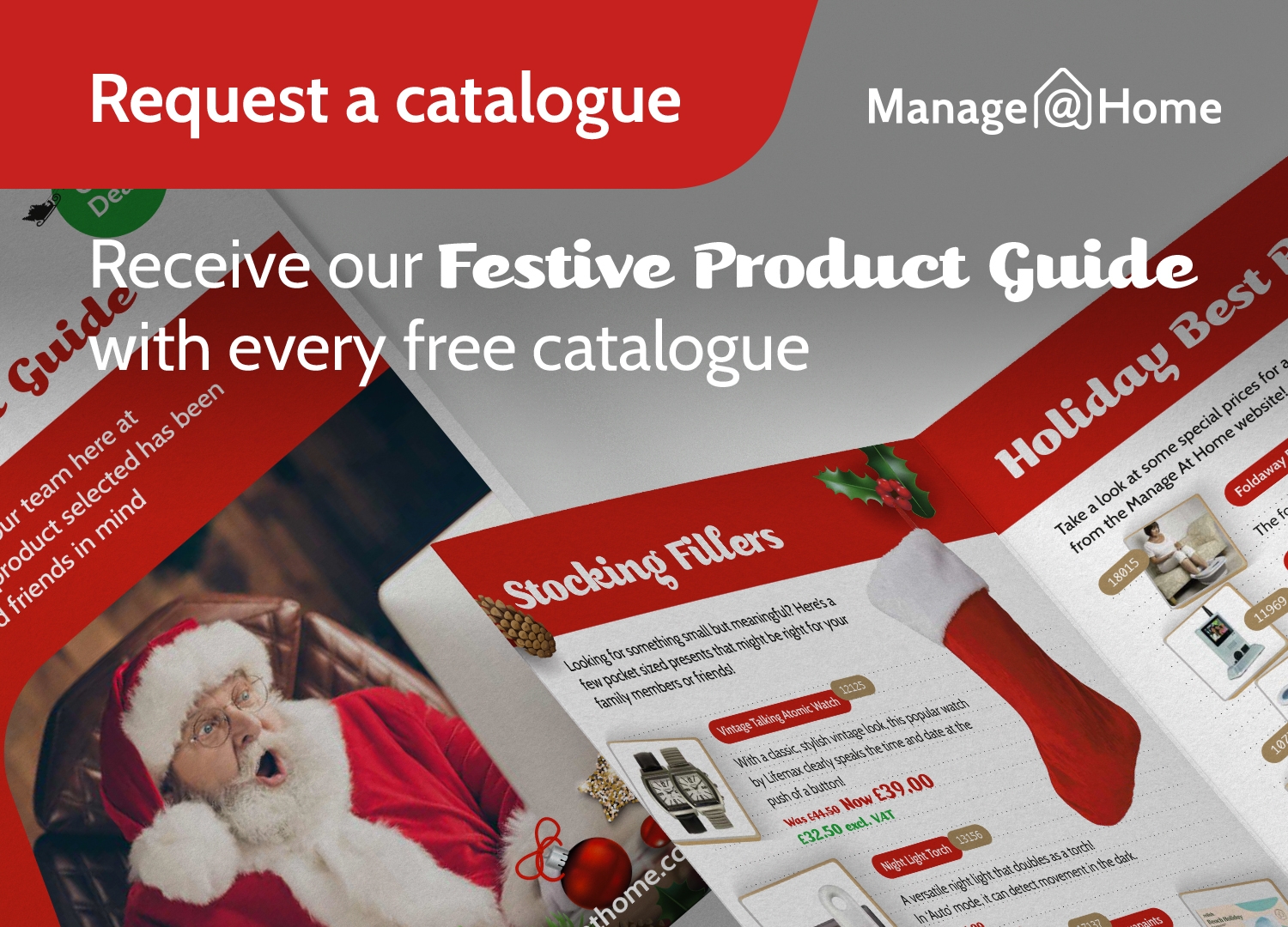 Request a catalogue - receive our free Festive Product Guide